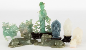 Group of Chinese Carved Jade Articles