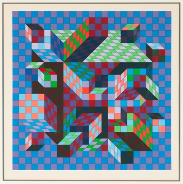 Victor Vasarely (French/Hungarian, 1906-1997) "Sirt-Mc"