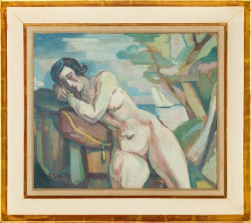 Andre Lhote (French, 1885-1962) "Femme Nue Reposant"