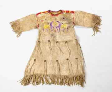 Sioux Elk Dreamer's Society Quilled Hide Girl's Dress