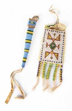 Awl Case with Awl and Small Women's Beaded Bag
