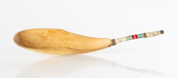 Cow Horn Spoon with Quillwork