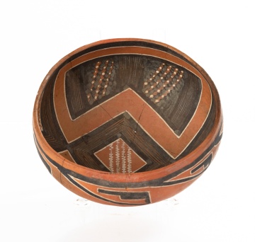 Ancestral Puebloan Geometric Polychrome Bowl