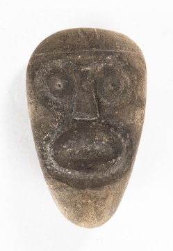 An Early Carved Stone Native American Mask