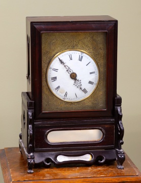Unusual Chinese Rosewood Bracket Clock
