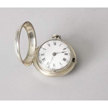 William Pridgin Hull Early Coin Silver Fusee Watch