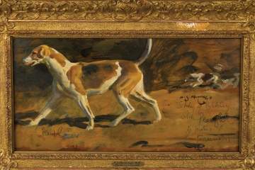 Sir Alfred James Munnings  (English, 1878-1959) "Study of a Hound"