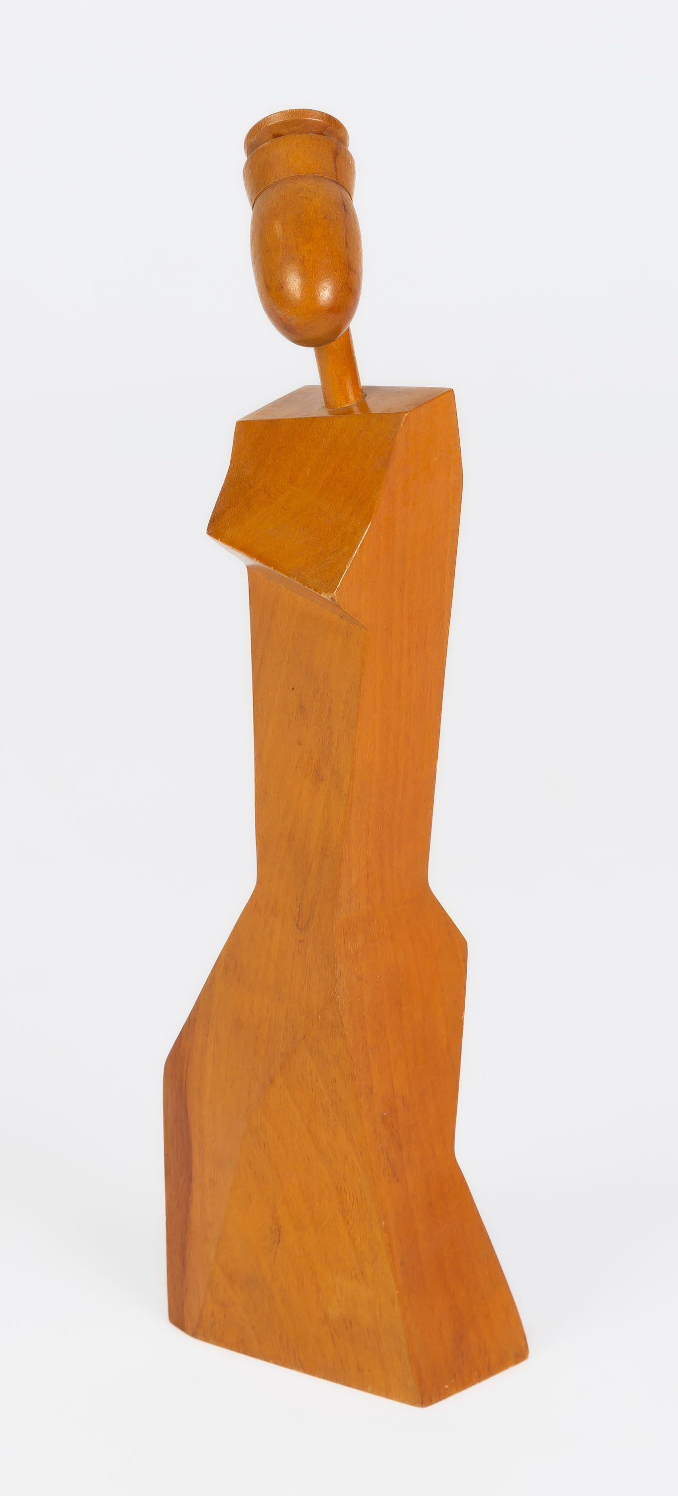 Mike Nevelson 1922 2019 Carved Wooded Sculpture Of A Woman Cottone