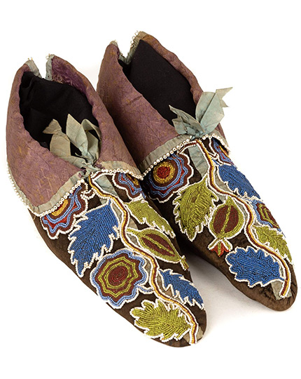 Fine and Rare Pair Cherokee Moccasins by unknown