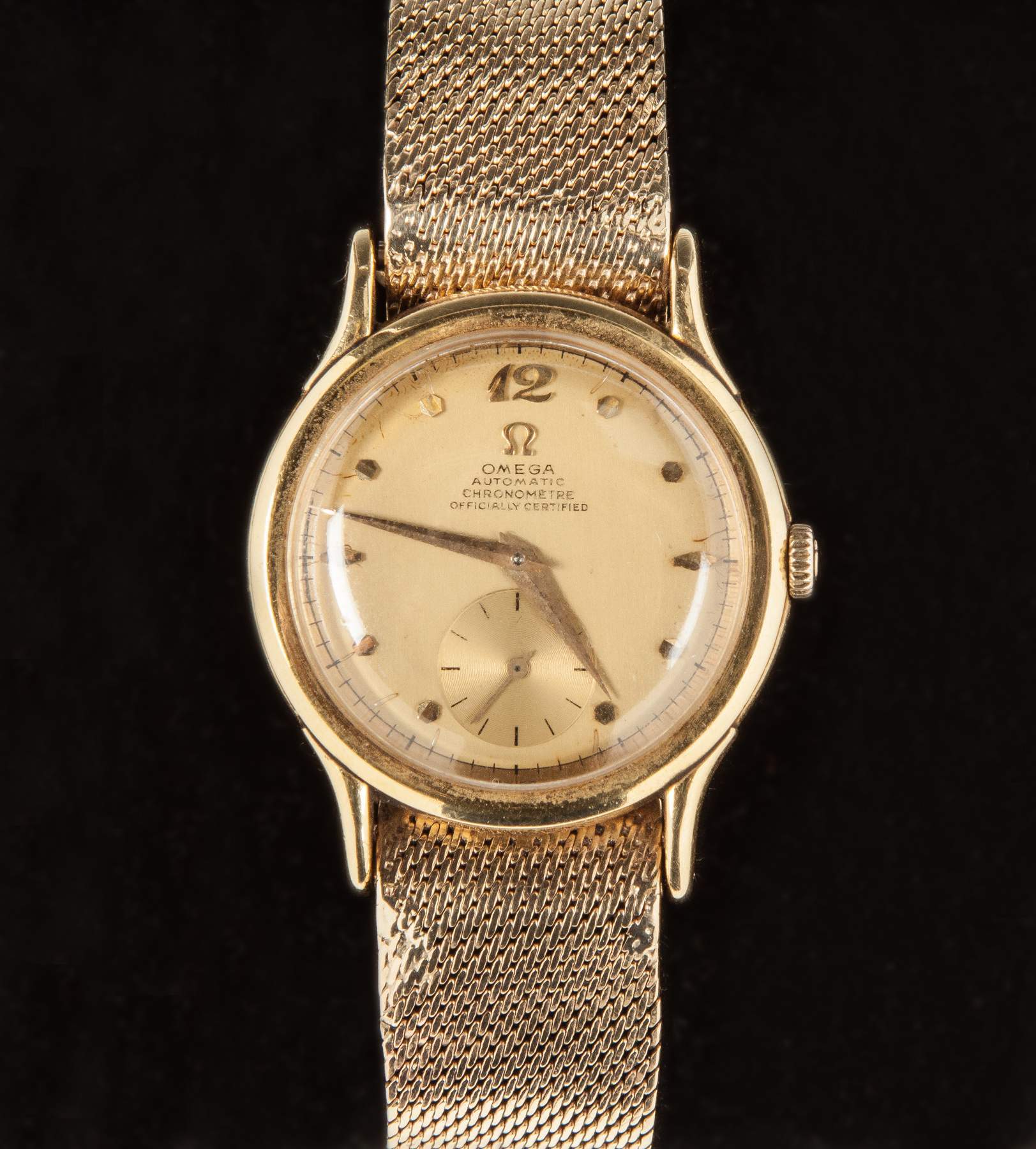 Vintage Omega 14K Gold Automatic Chronometer Watch | Cottone Auctions