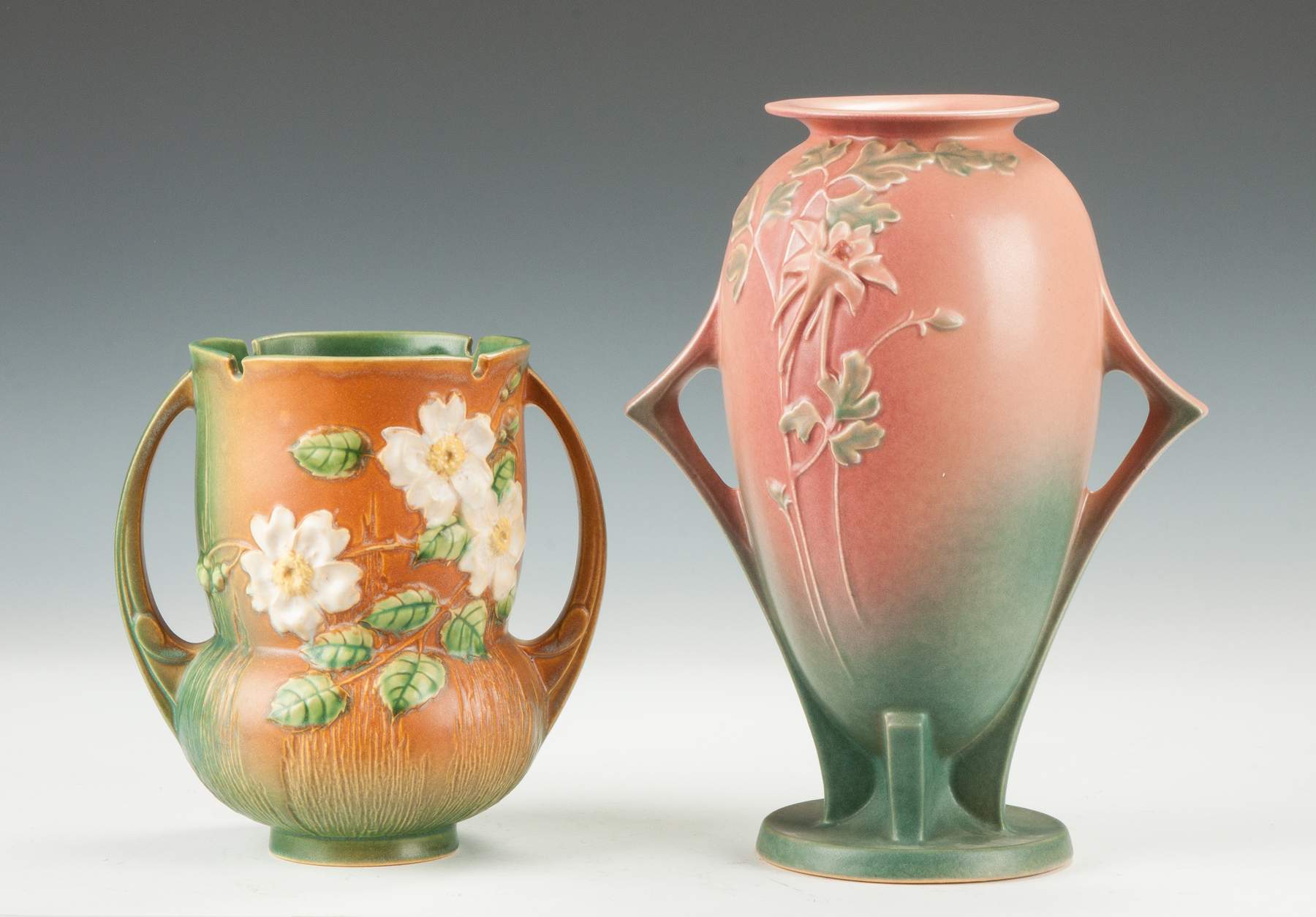 Two Vintage Roseville Vases | Cottone Auctions