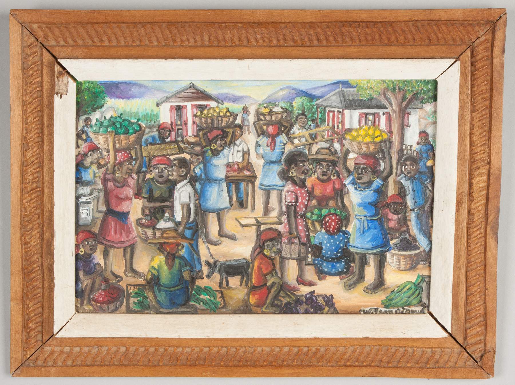 Wilson Bigaud (Haitian, 1931-2010) Market scene | Cottone Auctions