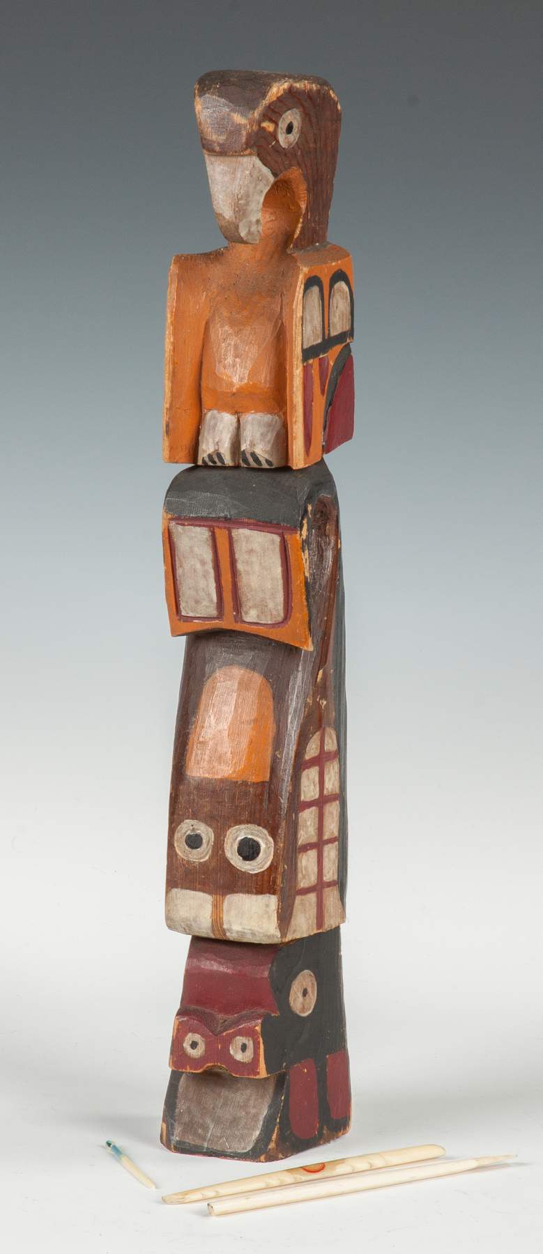 Northwest Coast Carved Totem Pole | Cottone Auctions