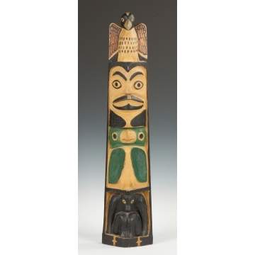 Northwest Coast Carved & Painted Totem Pole | Cottone Auctions