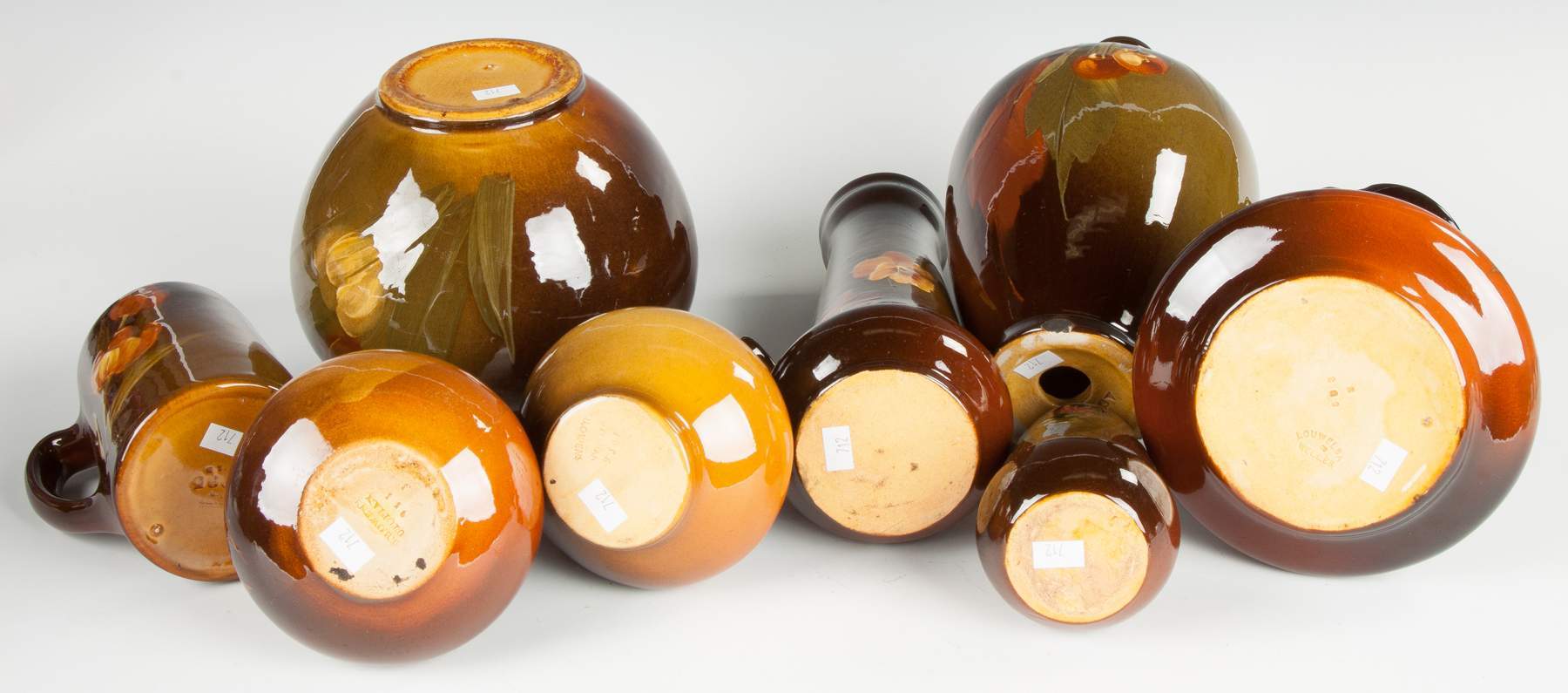 Eight Pieces Weller & J.B. Owens Utopian Pottery | Cottone Auctions