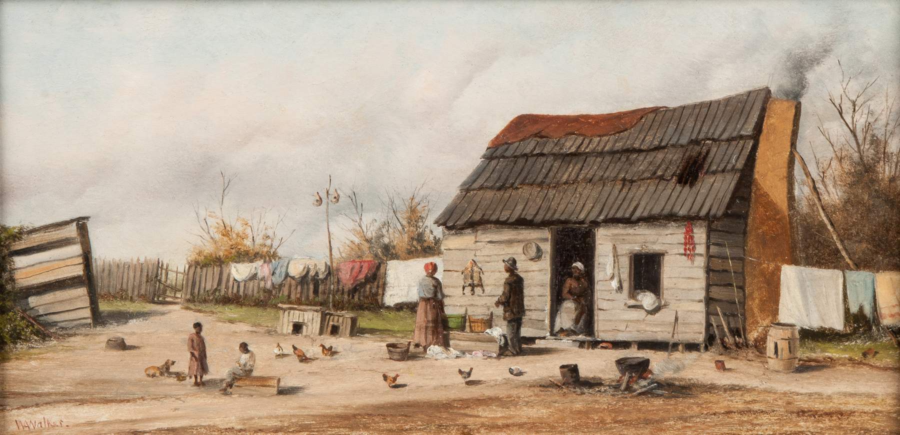 William Aiken Walker (American, 1838-1921) Cabin Scene | Cottone Auctions