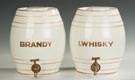 Brandy & Whiskey Ceramic Bar Kegs