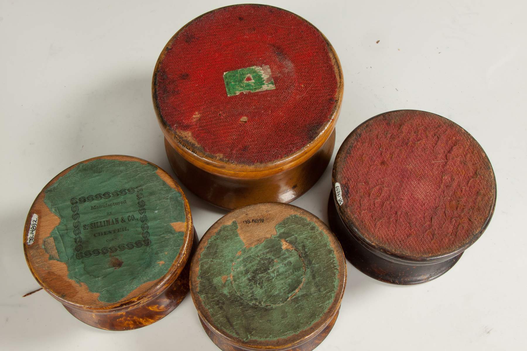 Four Turned Wooden Inkwells | Cottone Auctions