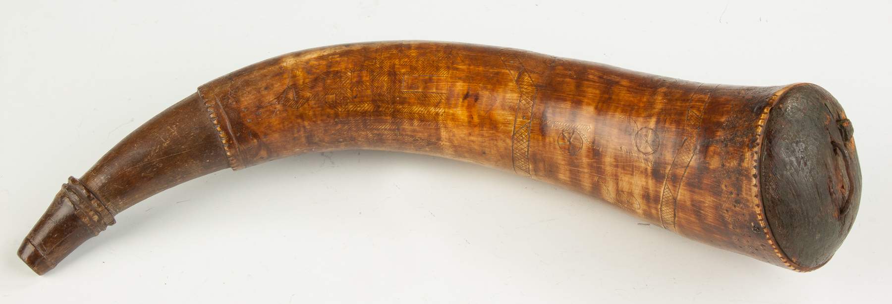 Large Rifleman's Powder Horn, French & Indian War | Cottone Auctions