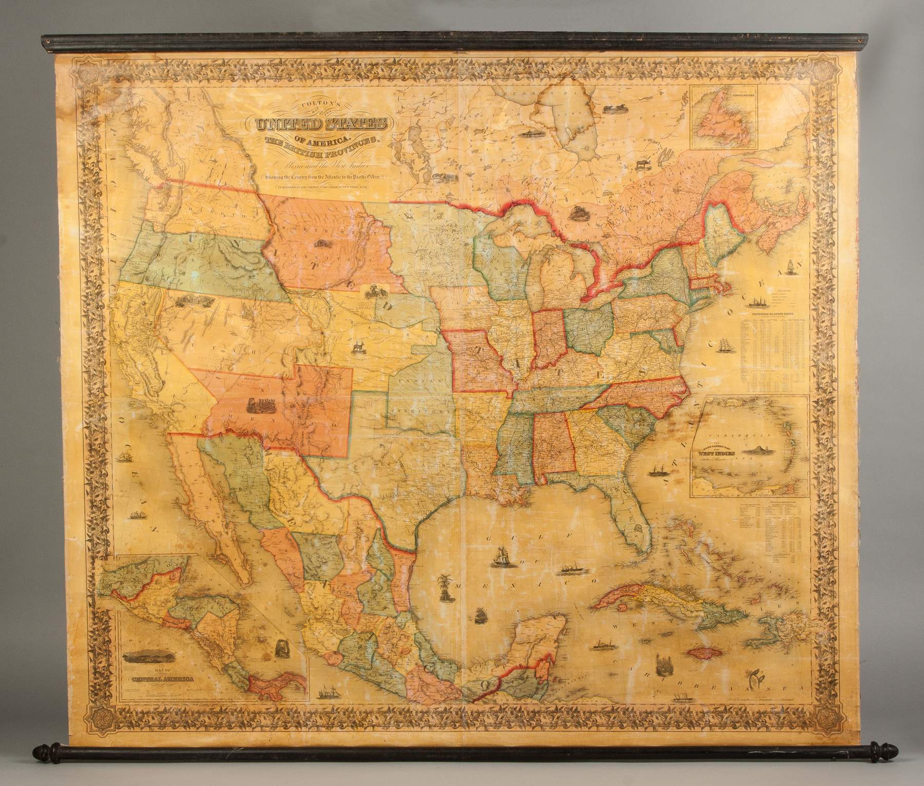 Colton's Map of the United States of America, 1854  Cottone Auctions