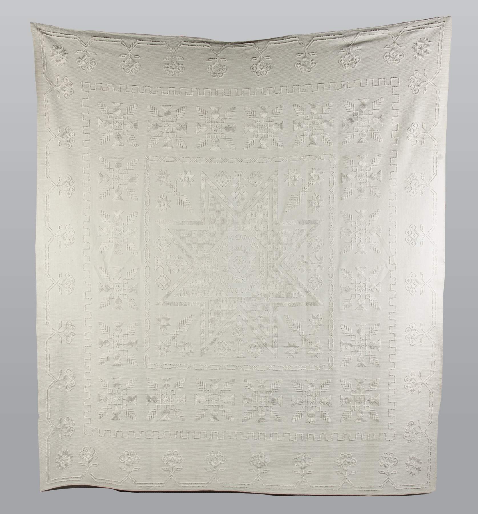 Three White Counterpane Bolton Type Bed Covers | Cottone Auctions