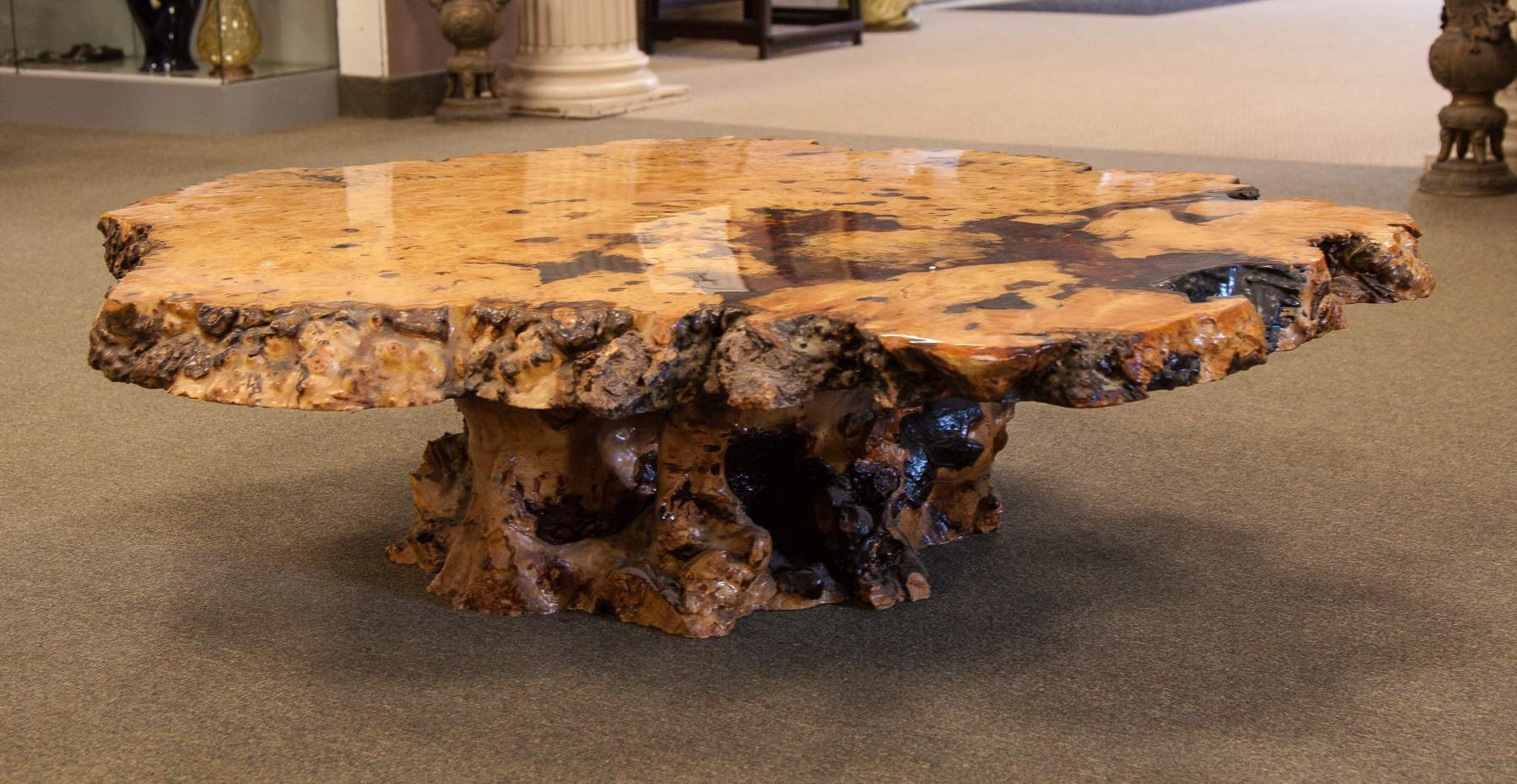 Modern California Burl Coffee Table 