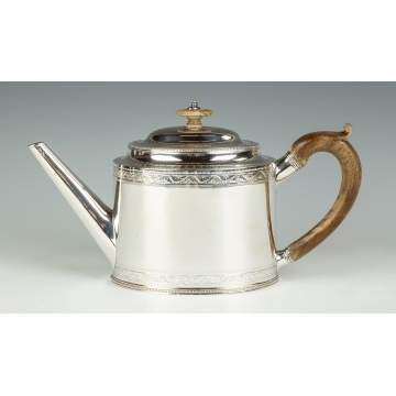 Hester Bateman, English Sterling Silver Teapot