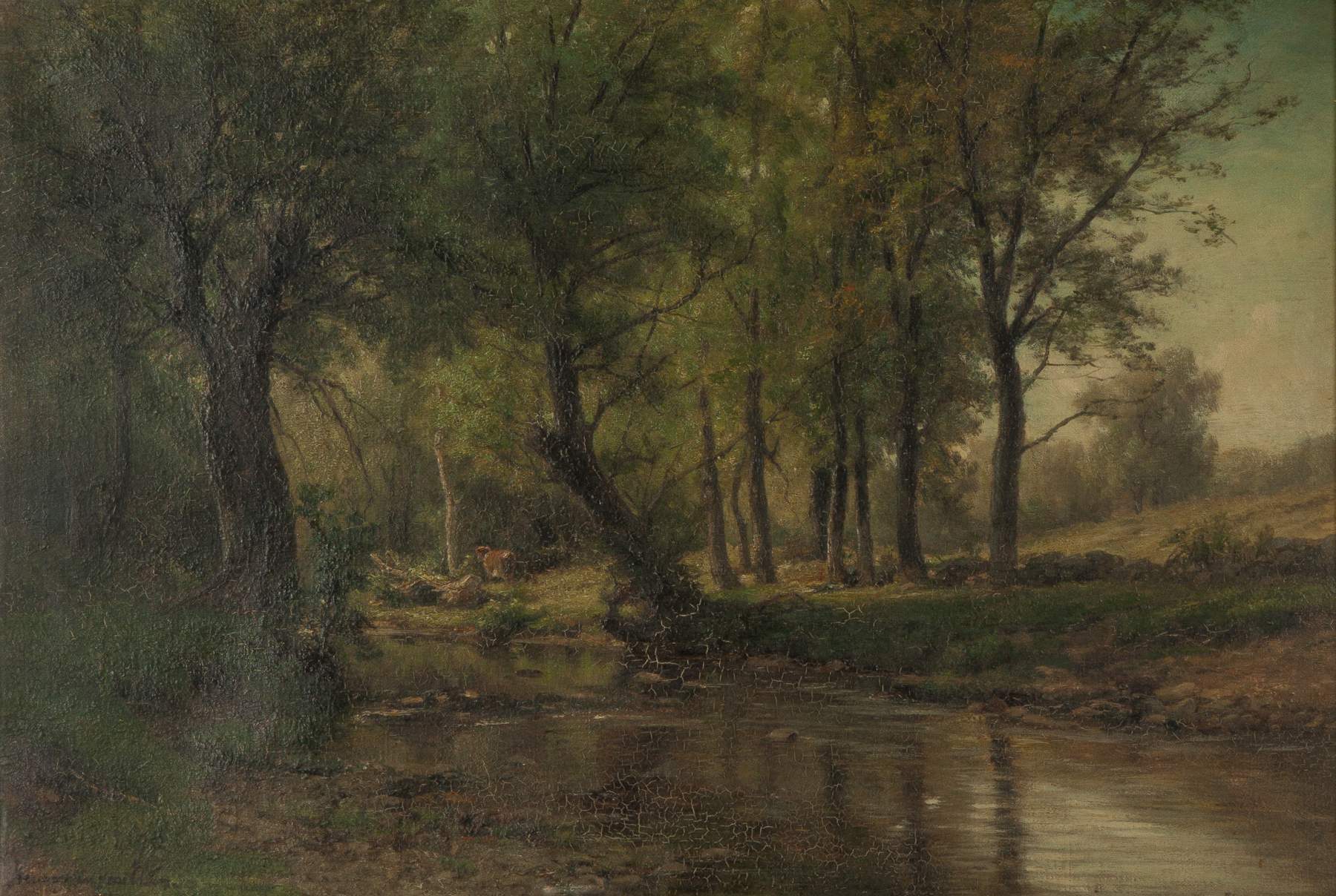 Hendrik-Dirk Kruseman Van Elten (Dutch, 1829-1904) Landscape with Cow ...