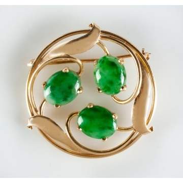 Tiffany and Co. 14K Gold Brooch with Leaf Design