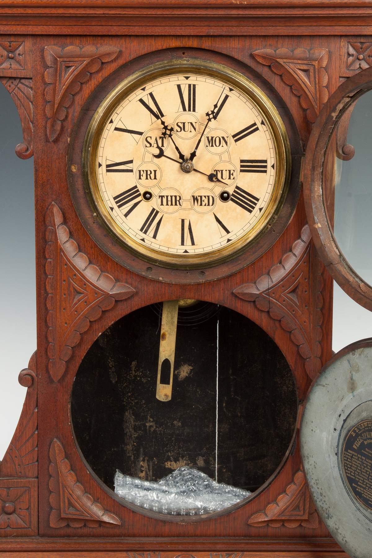 B.B. Lewis Perpetual Calendar Victorian Clock by Welch Spring & Co