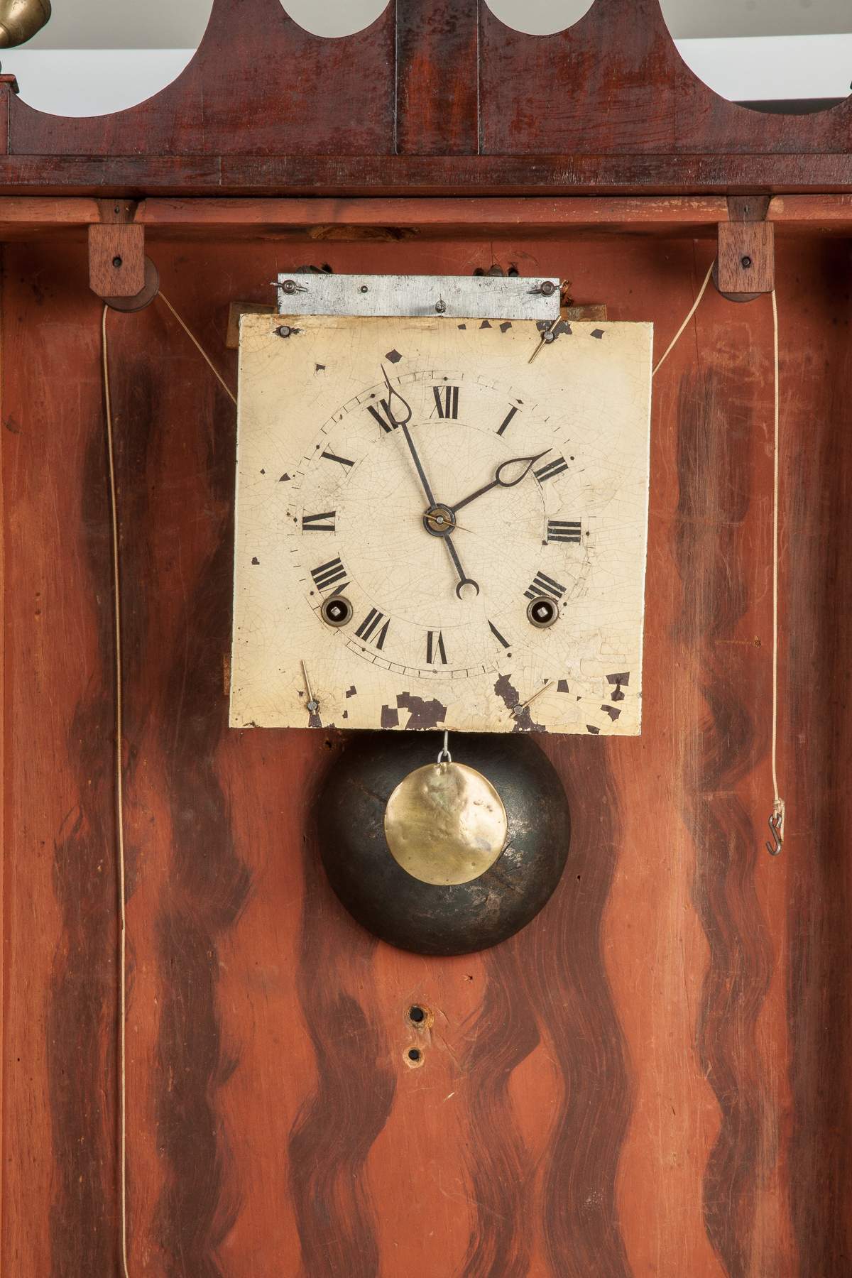 Joseph Ives Hanging Mirror Clock | Cottone Auctions