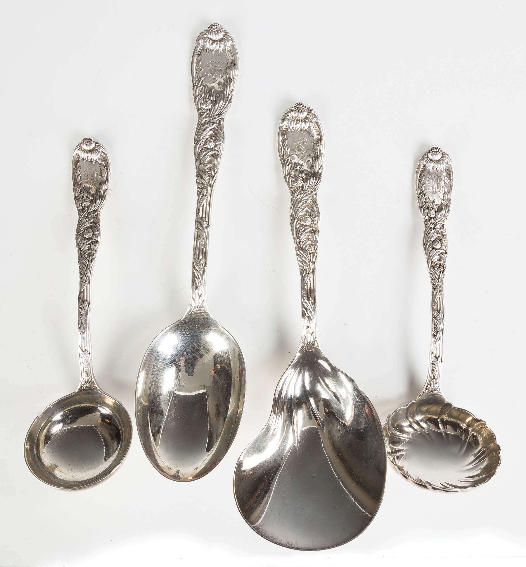 Tiffany Sterling Silver Flatware - Chrysanthemum Pattern | Cottone Auctions