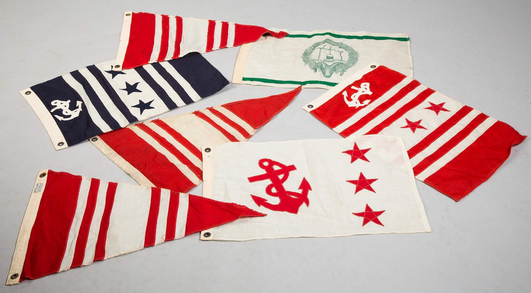 7 Vintage Sailing Flags | Cottone Auctions