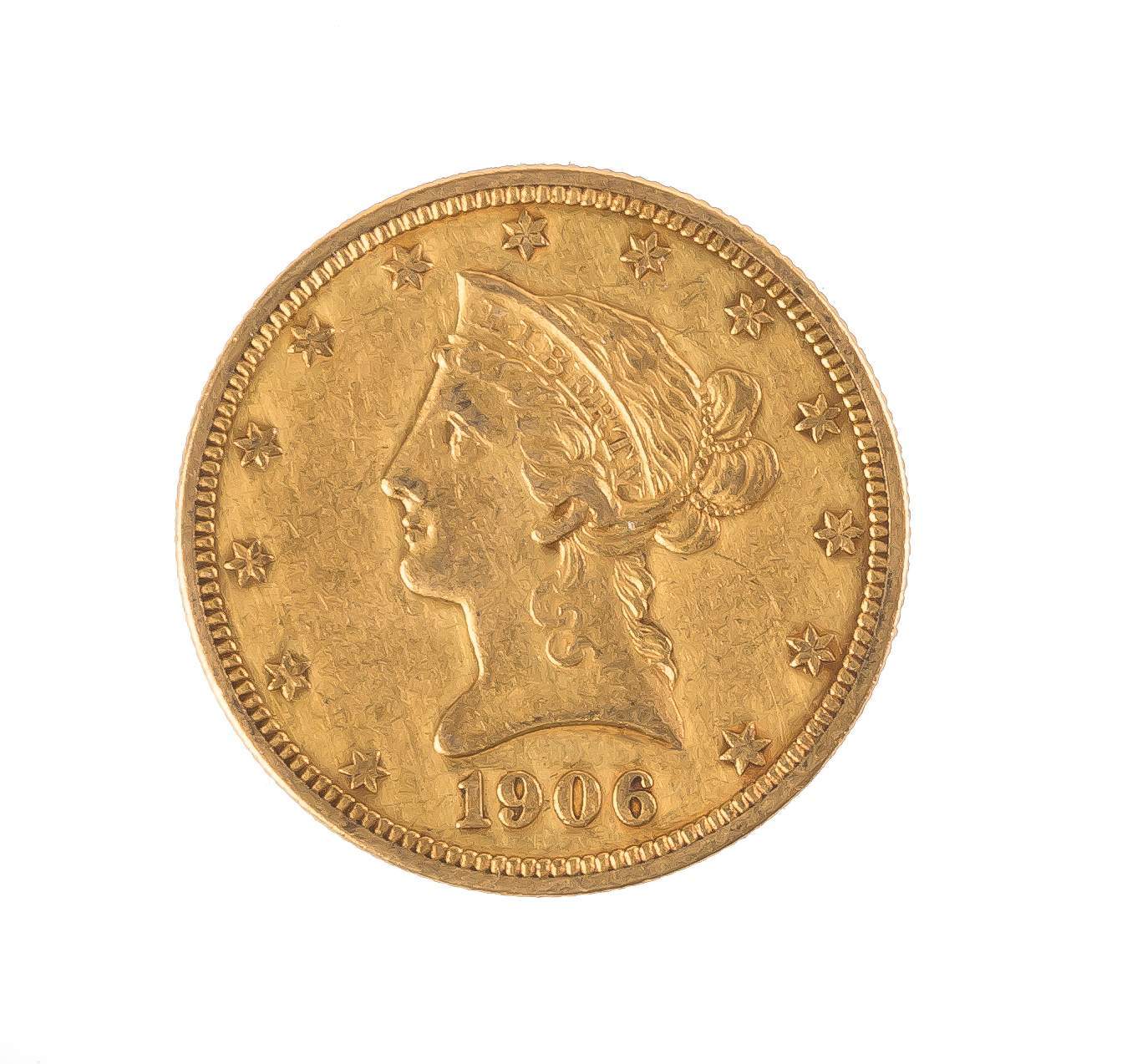 1906 Ten Dollar Liberty Head Gold Coin | Cottone Auctions