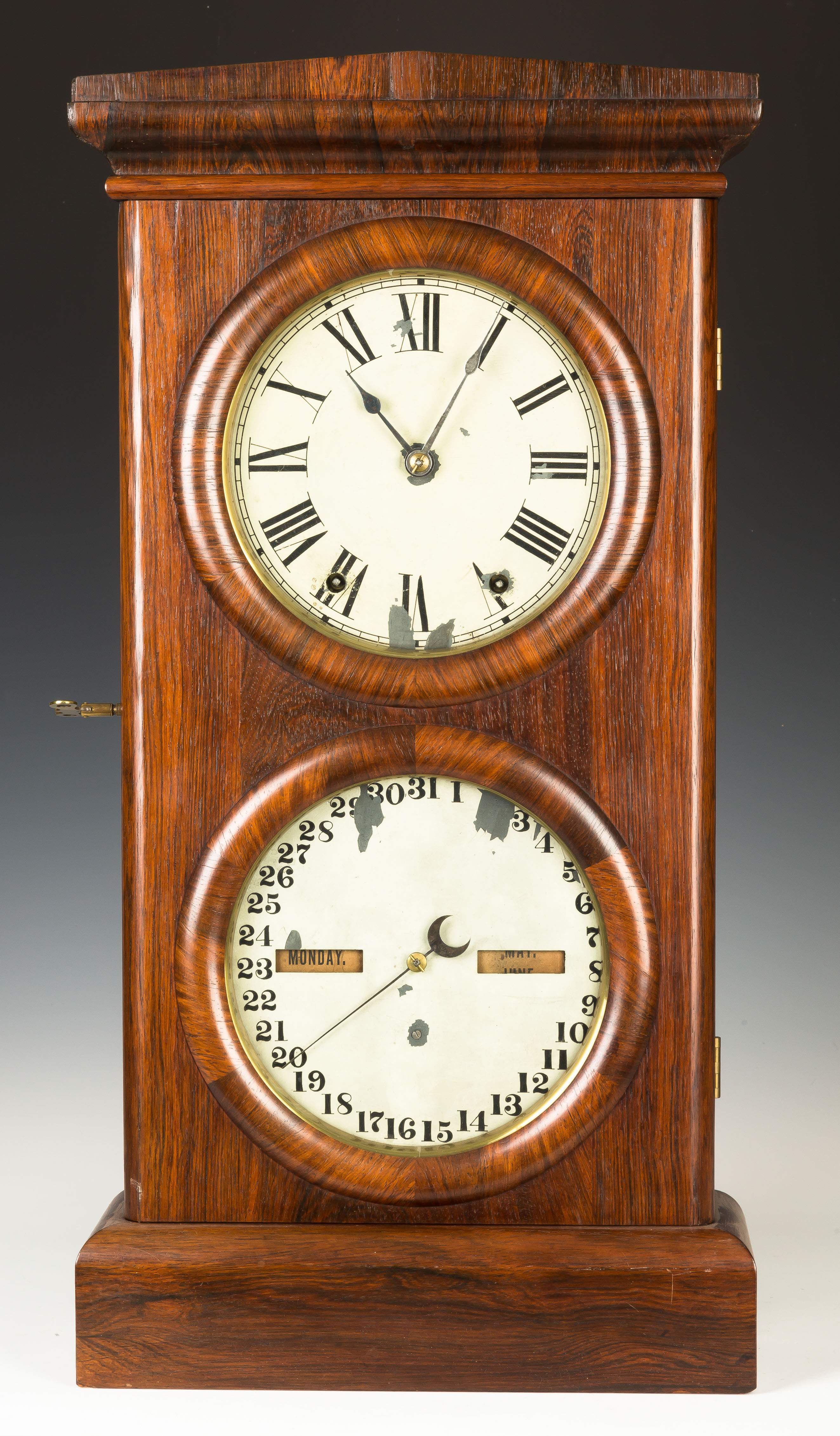 Seth Thomas Parlor Double Dial Calendar Shelf Clock Cottone Auctions