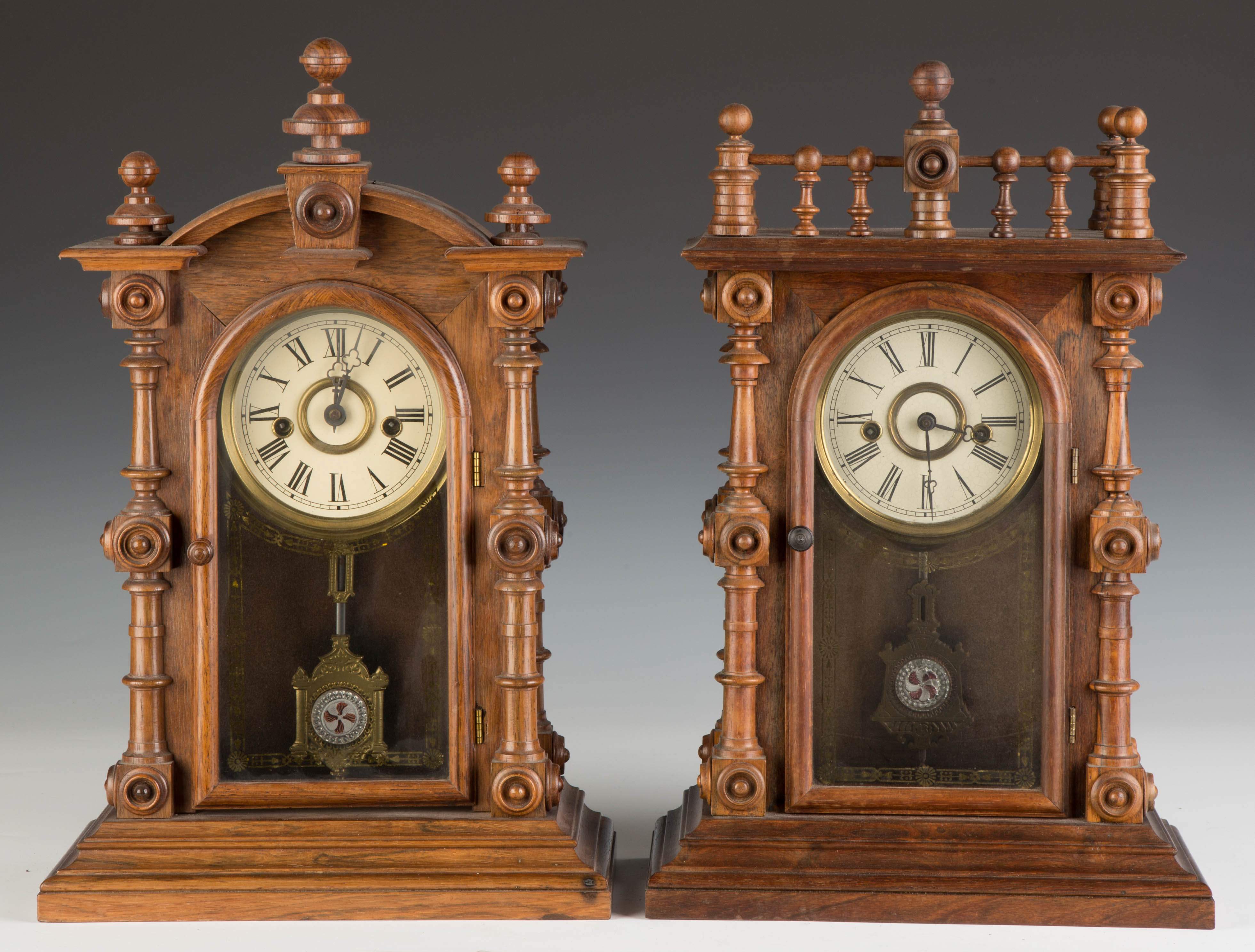 Two Welch Rosewood Patti Shelf Clocks | Cottone Auctions