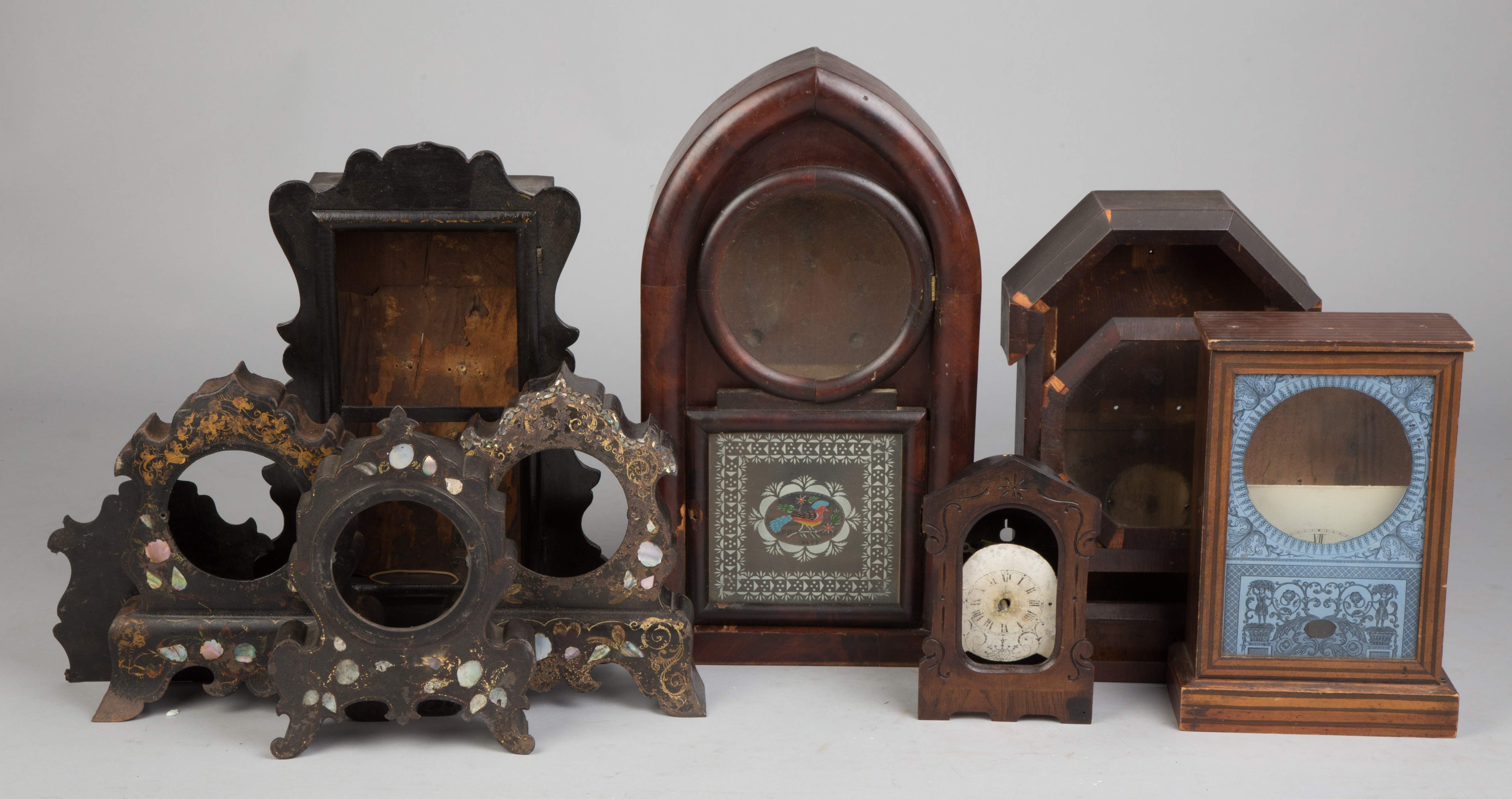 Group of Shelf Clock Cases Cottone Auctions