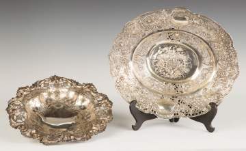 Sterling Footed Bowl and 800 Silver Bowl
