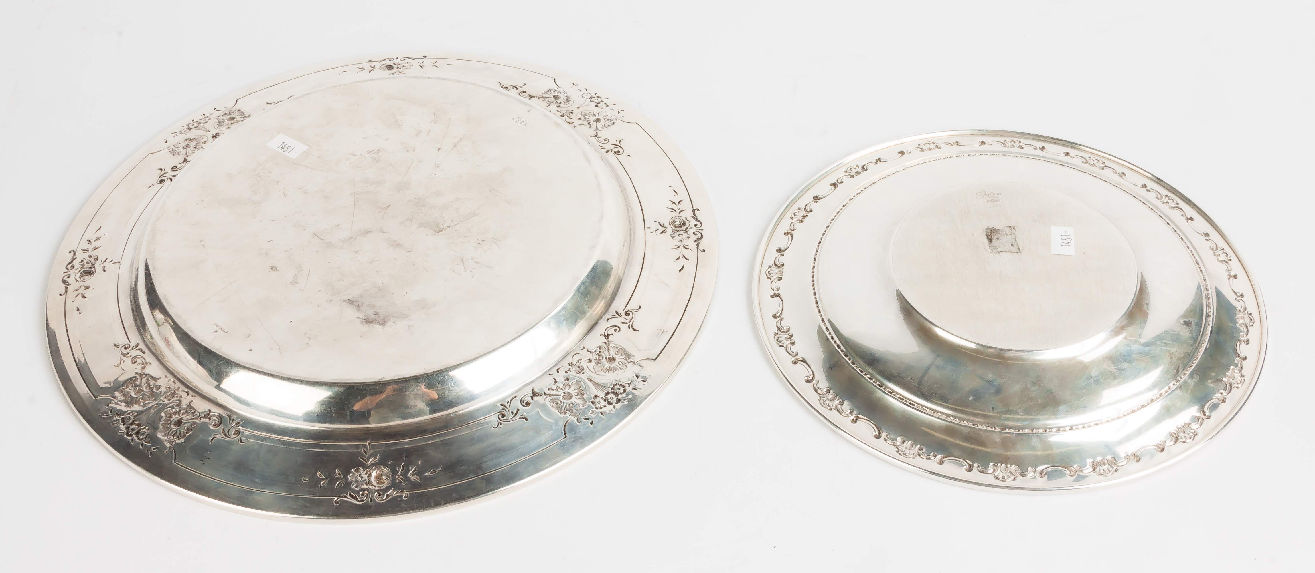 Two Sterling Silver Trays | Cottone Auctions