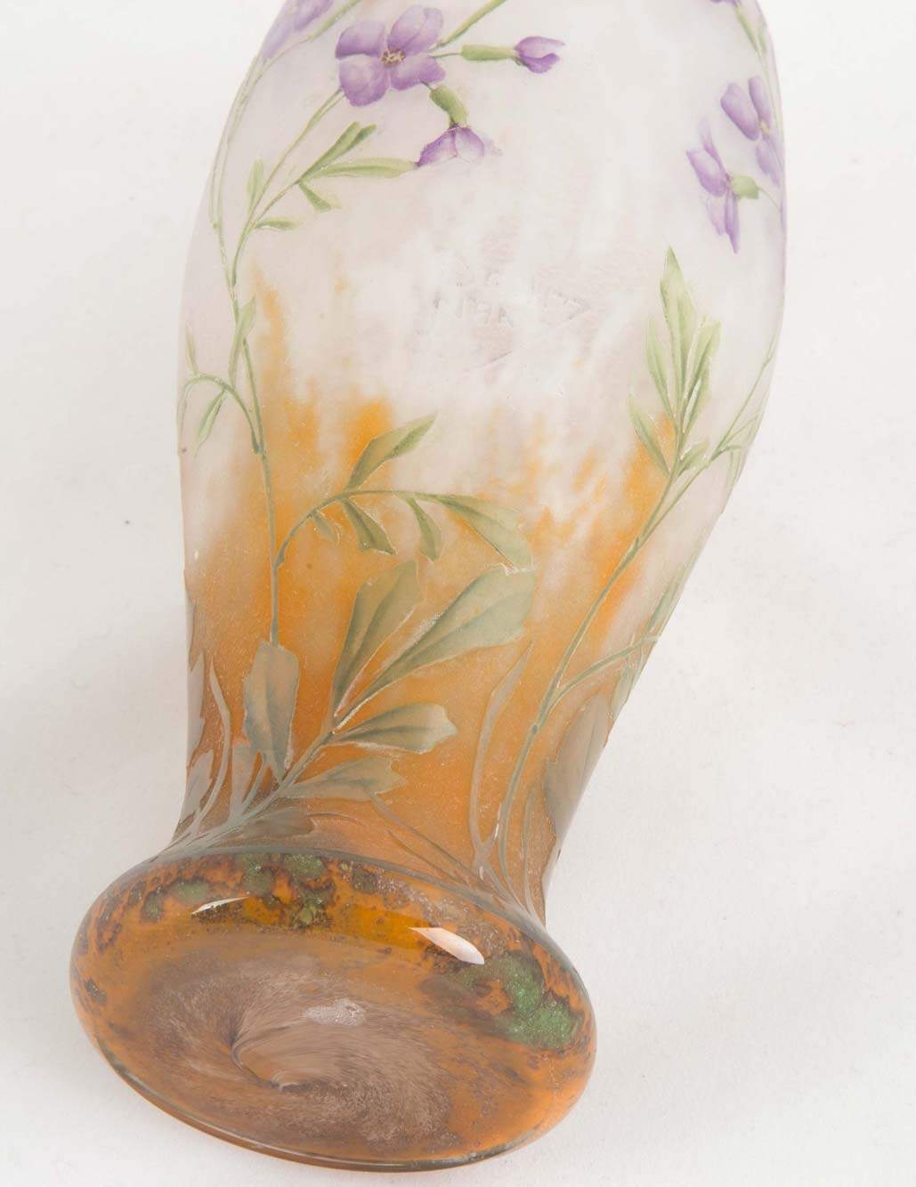 Daum Nancy Acid Cut Cameo Vase 