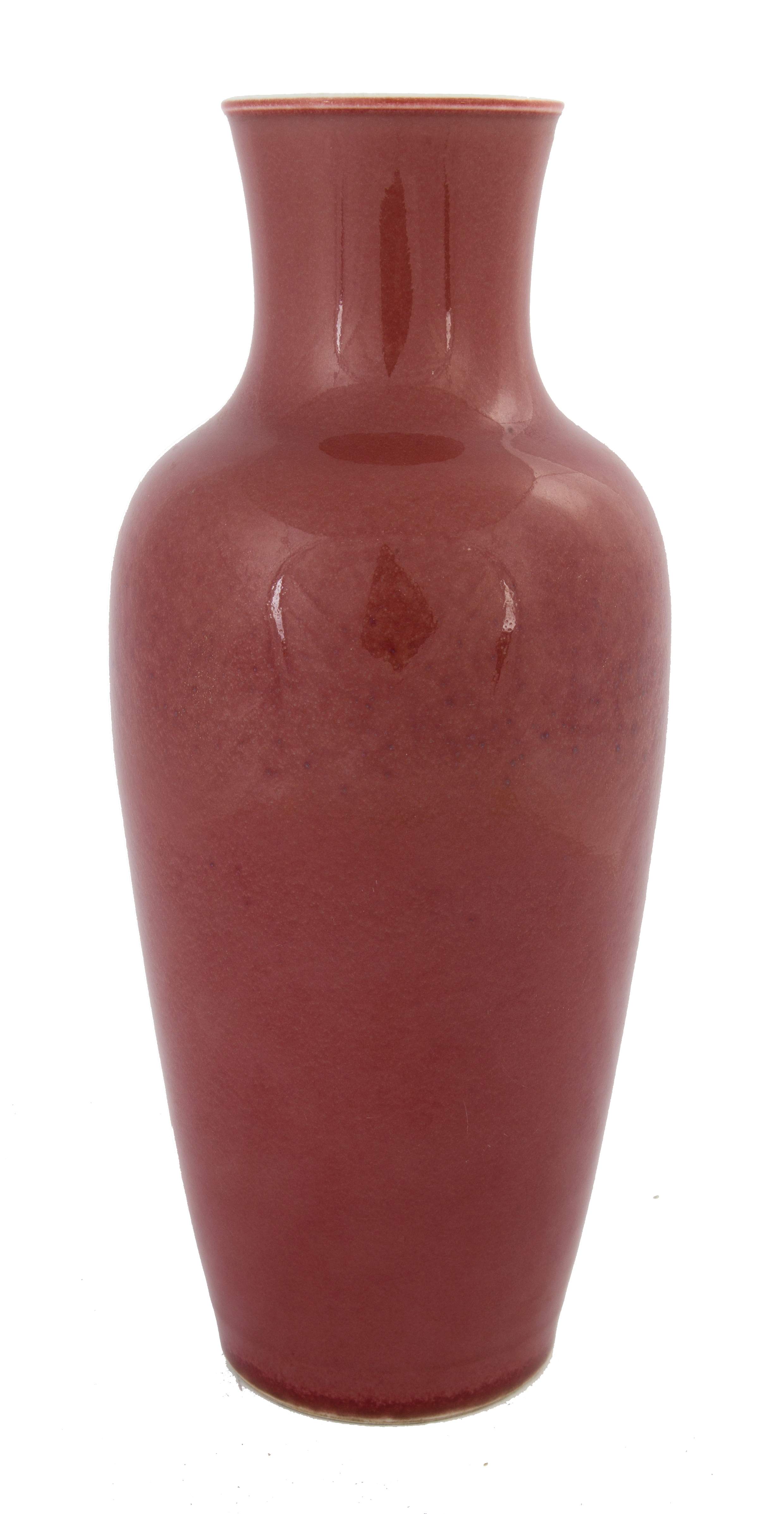 Chinese Porcelain Vase with Mauve Glaze | Cottone Auctions