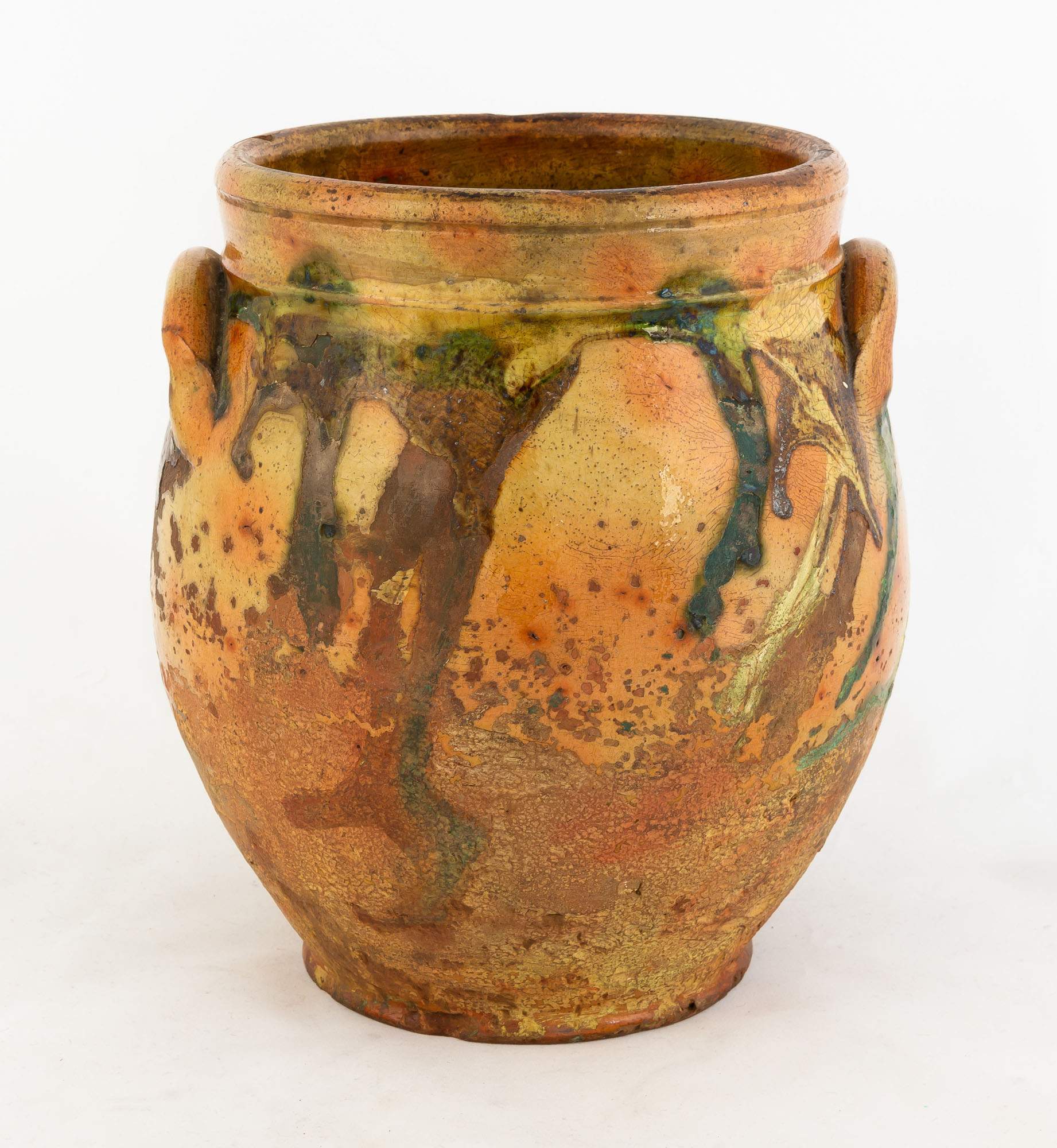 Early 19th Century Redware Pot | Cottone Auctions