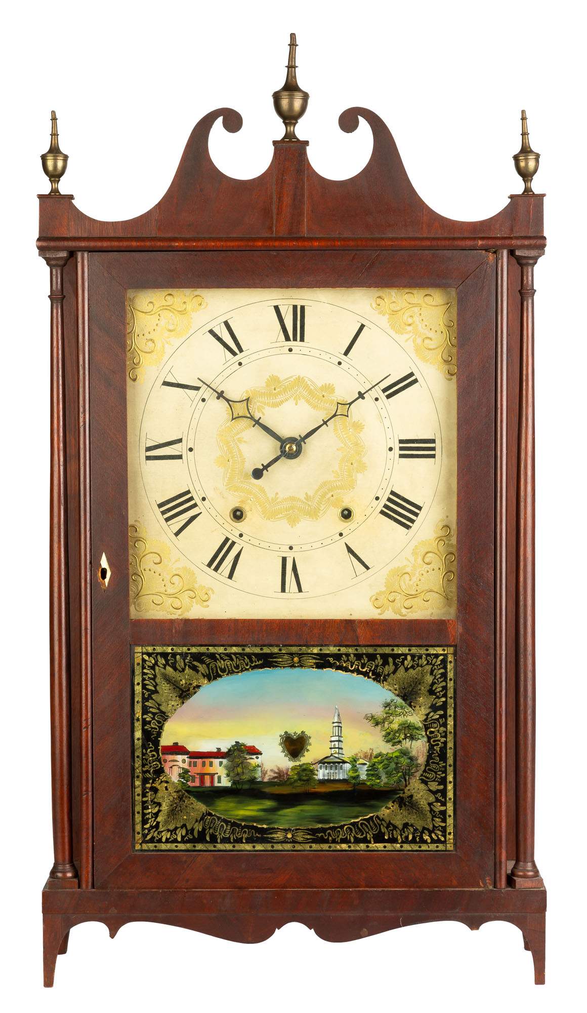 Chauncey Ives Pillar & Scroll Clock | Cottone Auctions