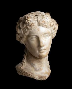 Marble Head of Dionysos