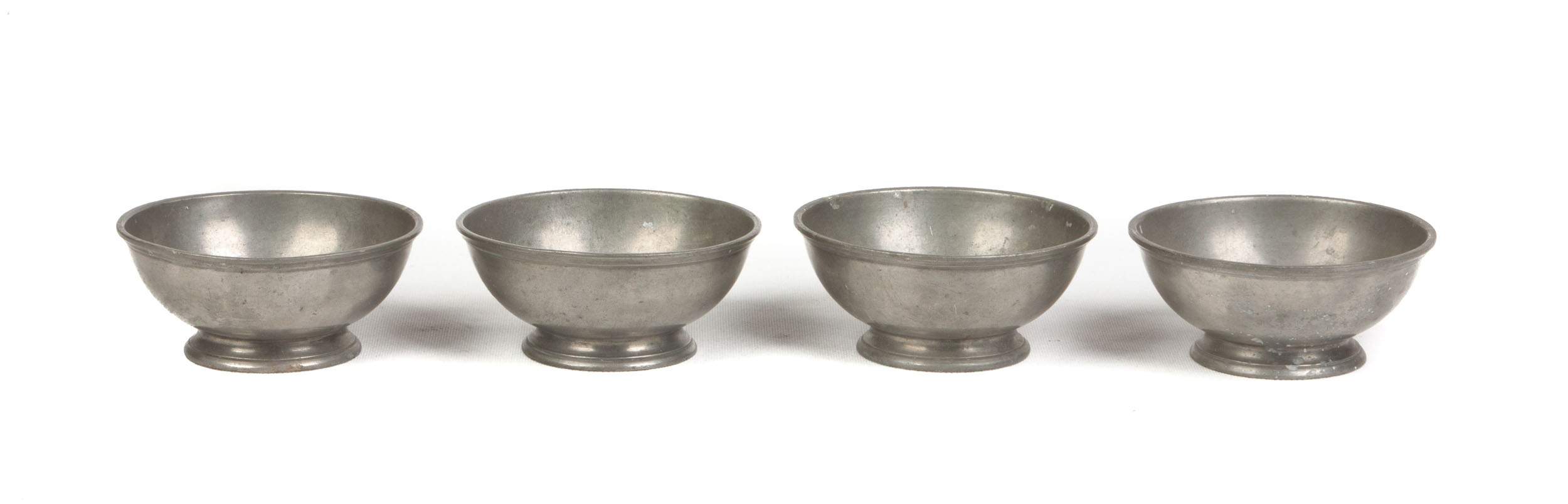 Royal Navy - H.M.S. Heron Set of Four Pewter Bowls | Cottone Auctions