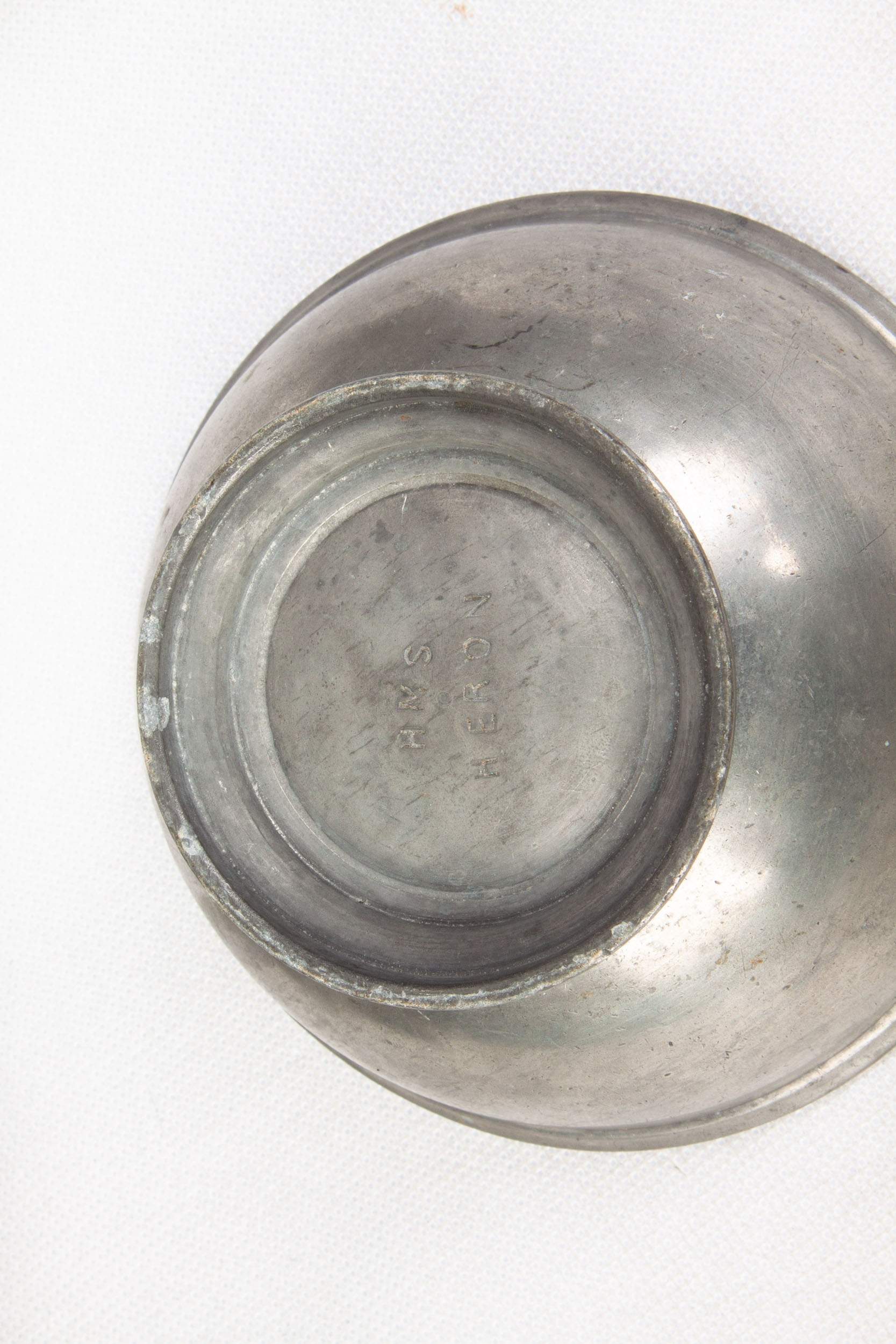 Royal Navy - H.M.S. Heron Set of Four Pewter Bowls | Cottone Auctions