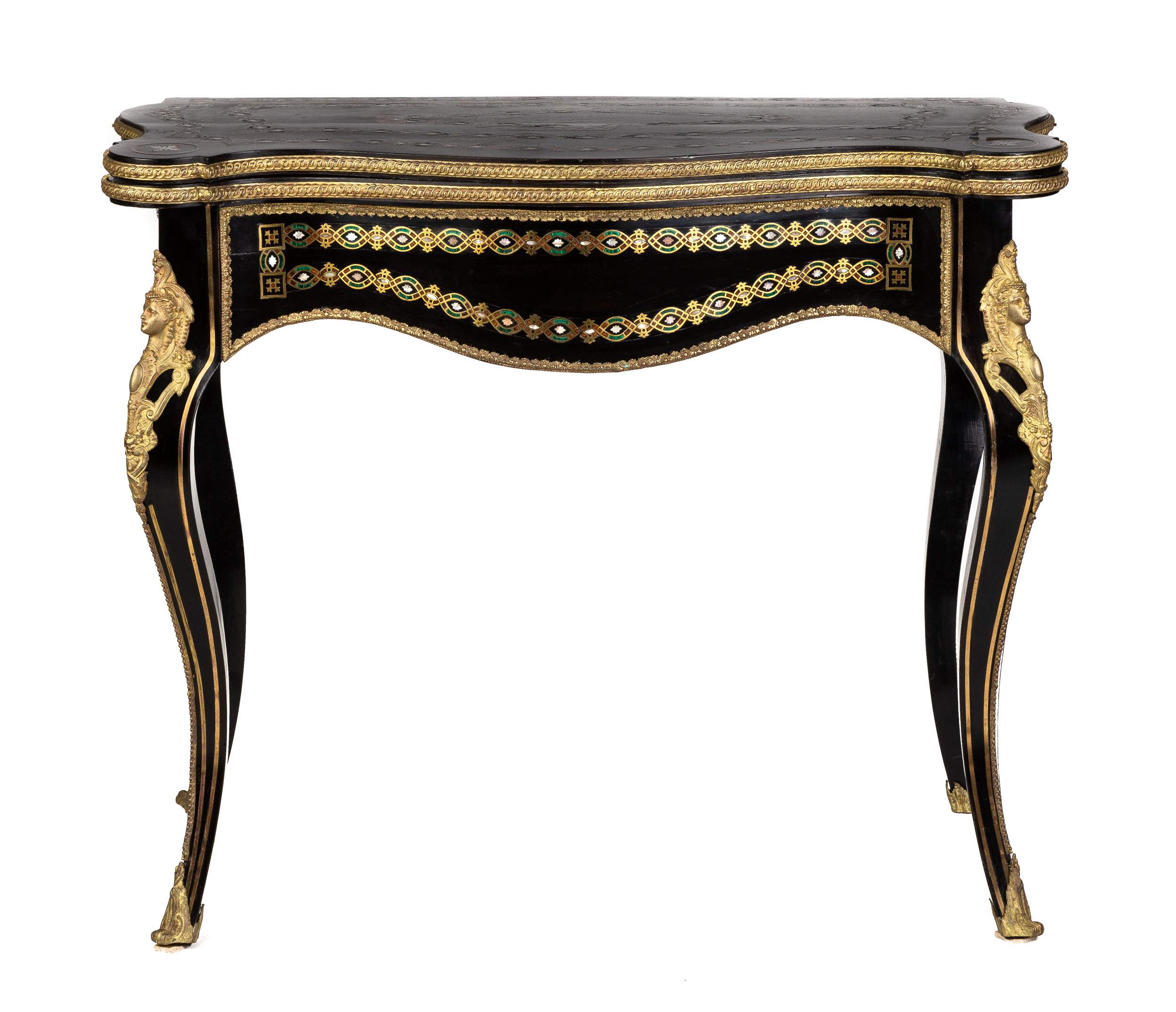 French Ebonized Card Table | Cottone Auctions