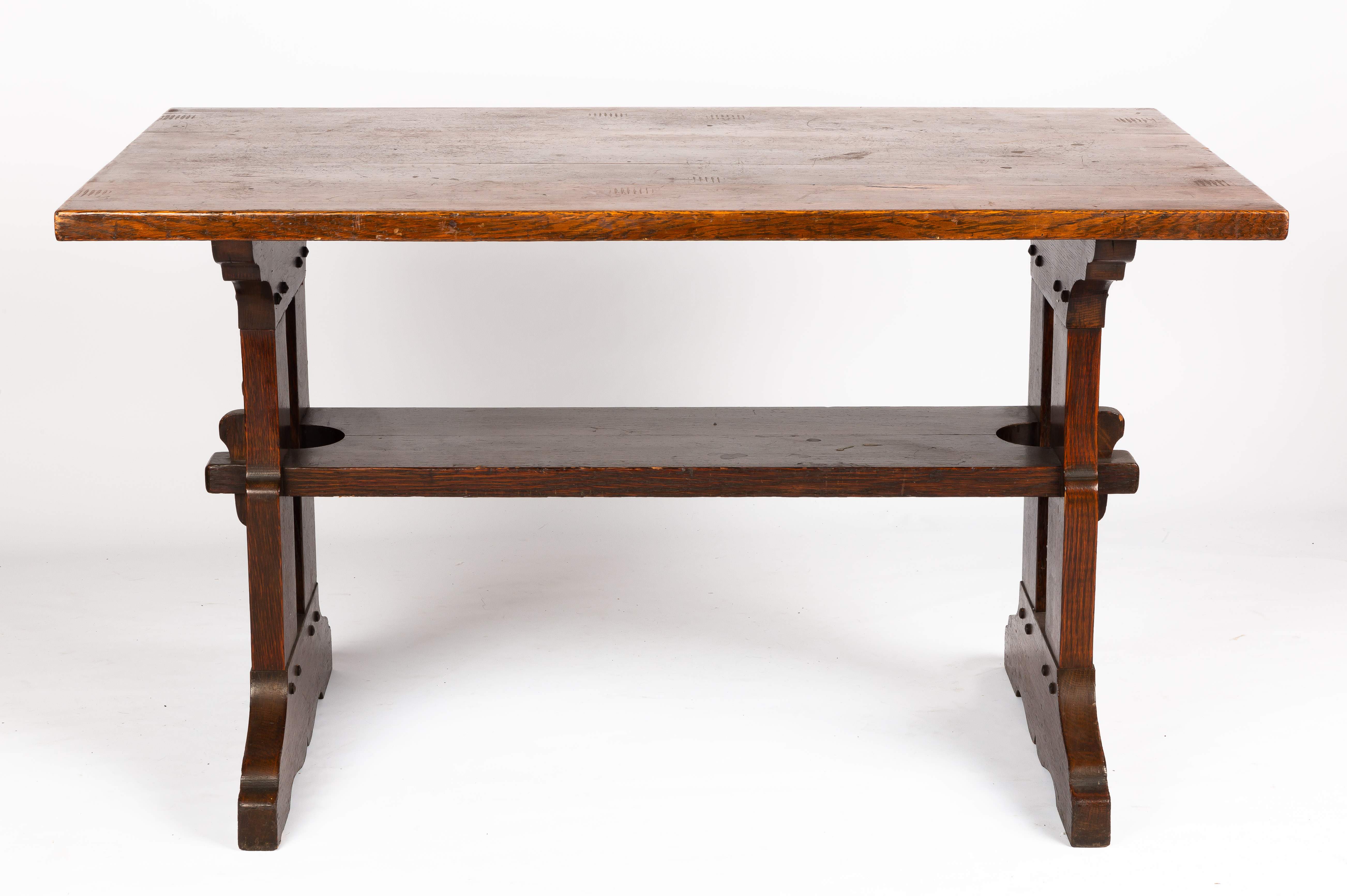 stickley trestle dining room table