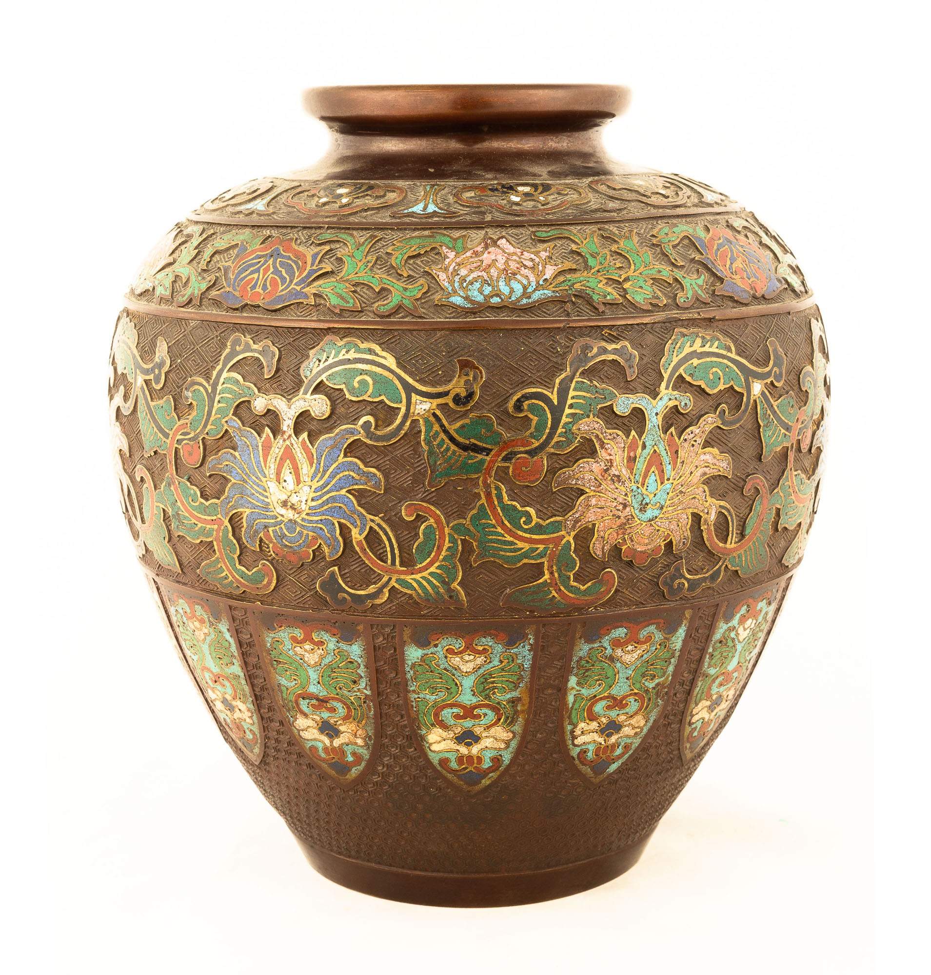 Chinese Bronze and Cloisonné Vase | Cottone Auctions