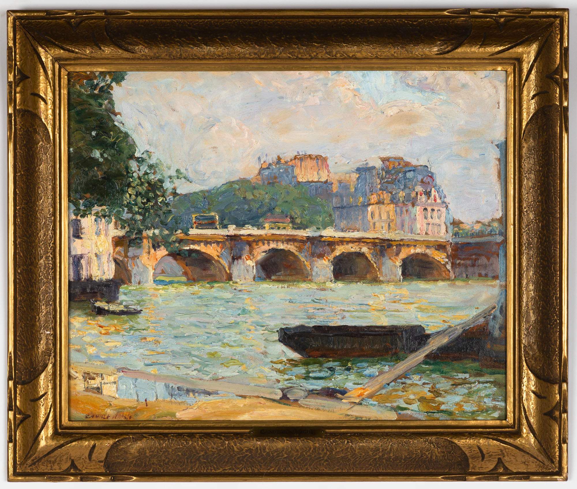 Camille Roche (French, 1894-1948) Paris River Scene | Cottone Auctions